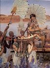 Sir Lawrence Alma-tadema Famous Paintings - The Finding of Moses detail